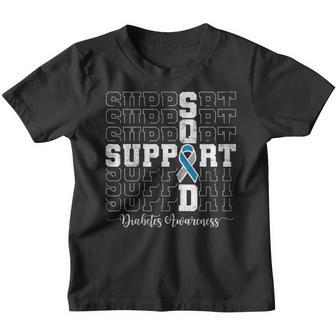 Kids In November We Wear Blue Support Squad Diabetes Youth T-shirt - Thegiftio UK