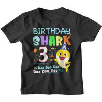 Kids Kids Baby Shark 3 Years Old 3Rd Birthday Doo Doo Shirt Youth T-shirt | Mazezy