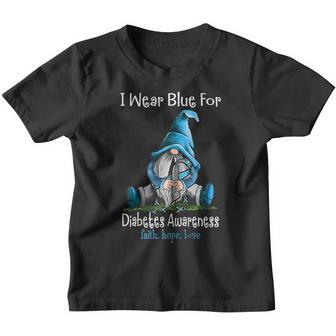 Kids November Diabetes Awareness Month Funny Gnomes Wear Youth T-shirt - Thegiftio UK