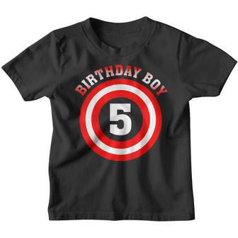 Kids Super Hero 5Th Birthday Boy Youth T-shirt | Mazezy
