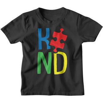 Kind Autism Awareness Puzzle Baby Boys Girls Toddlers Kids Youth T-shirt | Mazezy
