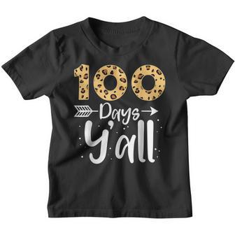 Kindergarten 100 Days Of School Yall Teacher Kids Youth T-shirt - Thegiftio UK