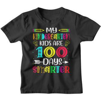 Kindergarten Teacher 100 Days Smarter 100Th Day Of School V2 Youth T-shirt - Thegiftio UK