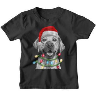 Labrador Santa Christmas Tree Lights Xmas Boys Dog Dogmas Youth T-shirt - Thegiftio UK