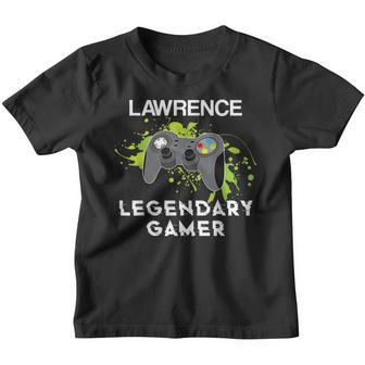 Lawrence Name Gift - Personalized Legendary Gamer Youth T-shirt - Thegiftio UK