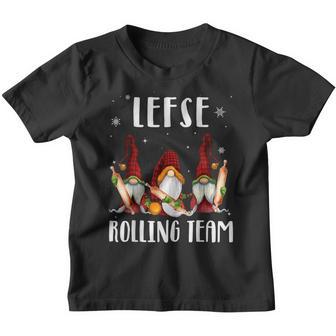Lefse Rolling Team Gnomes Christmas Xmas Plaid Kids Family T Youth T-shirt - Thegiftio UK