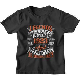 Legend 1923 Vintage 100Th Birthday Born In April 1923 Youth T-shirt - Monsterry