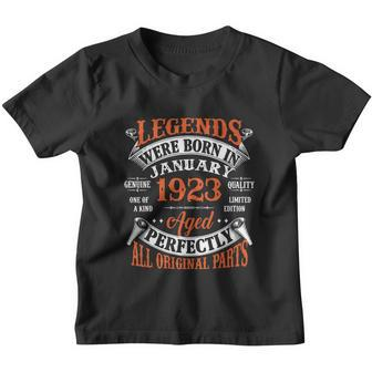 Legend 1923 Vintage 100Th Birthday Born In January 1923 Youth T-shirt - Monsterry