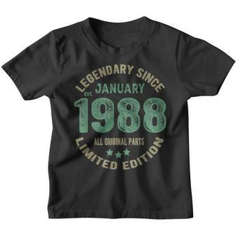 Legend Since January 1988 35 Years Old 35Th Birthday Boys Youth T-shirt - Seseable