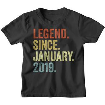 Legend Since January 2019 Gifts 4 Years Old 4Th Birthday Youth T-shirt - Thegiftio UK