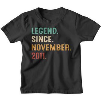 Legend Since November 2011 11Th Bday Gifts 11 Years Old Boys Youth T-shirt - Thegiftio UK