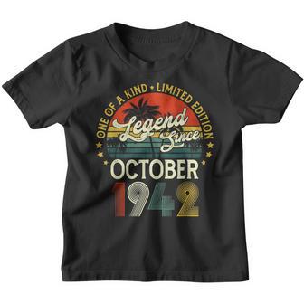 Legend Since October 1942 80 Years Old Gifts 80Th Birthday Youth T-shirt - Thegiftio UK