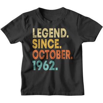 Legend Since October 1962 60Th B-Day Gift 60 Years Old Youth T-shirt - Thegiftio UK
