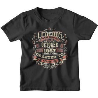 Legends Born In October 1967 Vintage 54Th Birthday Gift Youth T-shirt - Thegiftio UK