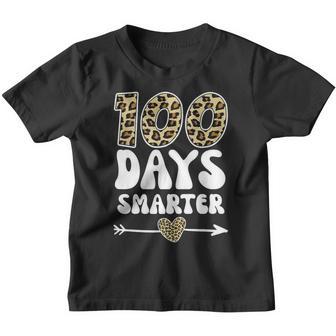 Leopard 100 Days Smarter Teacher Student 100Th Day Of School Youth T-shirt - Thegiftio UK