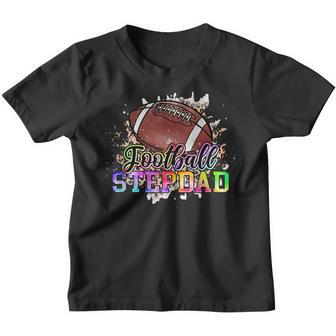 Leopard Football Stepdad Funny Game Day Fathers Day For Men Youth T-shirt - Thegiftio UK