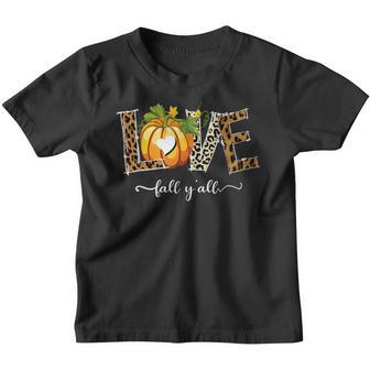 Leopard Love Fall Yall Zucchini Love For Halloween Youth T-shirt - Thegiftio UK