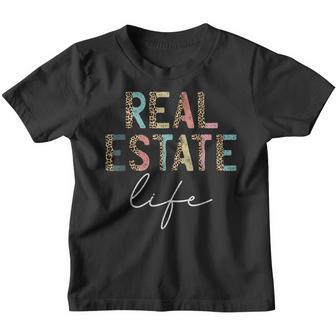 Leopard Real Estate Life Agent Realtor Investor Home Broker Youth T-shirt - Thegiftio UK