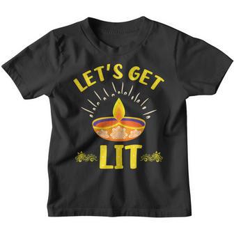 Lets Get Lit Diwali Festival Of Light Youth T-shirt - Thegiftio UK
