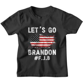 Lets Go Brandon Lets Go Brandon Us Flag Colors Funny Youth T-shirt - Monsterry