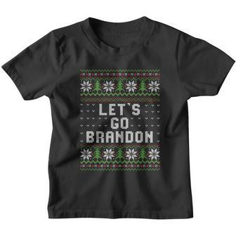 Lets Go Brandon Ugly Christmas Sweater Funny Gift Youth T-shirt - Monsterry