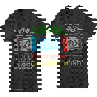 Level 100 Day Of School Unlocked Gaming Smarter Gamer Kids Youth T-shirt - Seseable