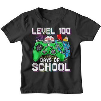 Level 100 Days Of School Game 100 Days Smarter Boy Youth T-shirt - Thegiftio UK