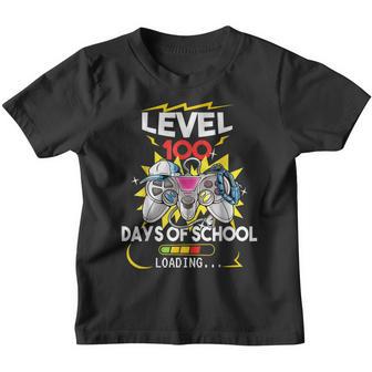Level 100 Days Of School Loading 100Th Day Video Games Boys Youth T-shirt - Thegiftio UK