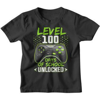 Level 100 Days Of School Unlocked Gamer Video Games Boys V18 Youth T-shirt - Seseable