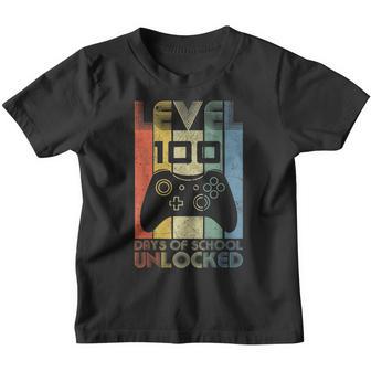 Level 100 Days Of School Unlocked Gaming Video Gamer V2 Youth T-shirt - Thegiftio UK
