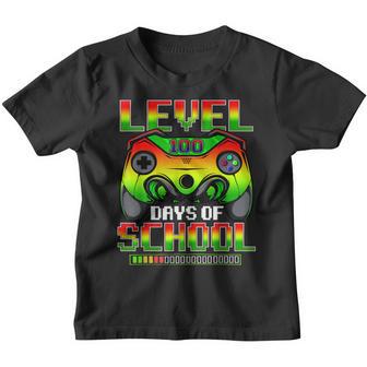 Level 100 Days Of School Unlocked Video Gamer Gifts Boys Youth T-shirt - Thegiftio UK