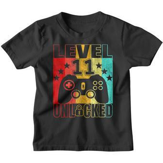 Level 11 Unlocked 11Yr Bday Boys 11Th 11 Years Old Birthday Youth T-shirt | Mazezy