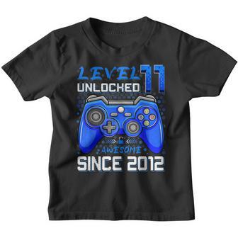 Level 11 Unlocked Awesome 2012 Video Game 11Th Birthday Boys Youth T-shirt - Thegiftio UK