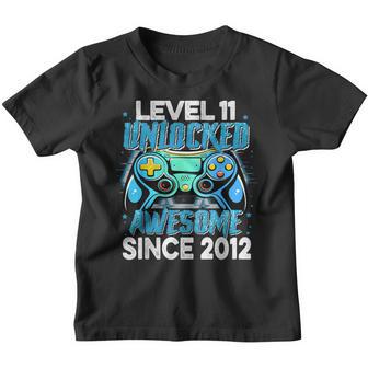 Level 11 Unlocked Awesome 2012 Video Game 11Th Birthday Gift Youth T-shirt - Thegiftio UK