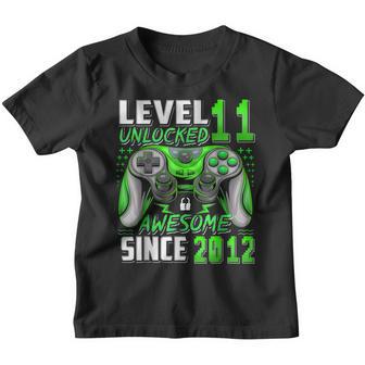 Level 11 Unlocked Since 2012 11Th Birthday Video Game Gaming Youth T-shirt - Thegiftio UK