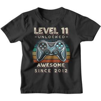 Level 11 Unlocked Video Game 11Th Birthday 11 Yr Old Boys Youth T-shirt | Mazezy