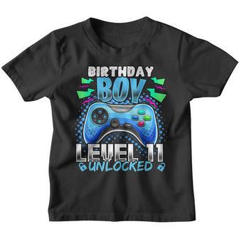 Level 11 Unlocked Video Game 11Th Birthday Gamer Boy Gifts Youth T-shirt - Thegiftio UK