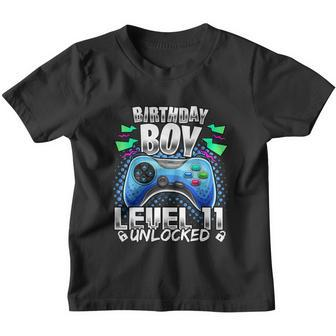 Level 11 Unlocked Video Game 11Th Birthday Gamer Gift Boys Tshirt Youth T-shirt - Monsterry