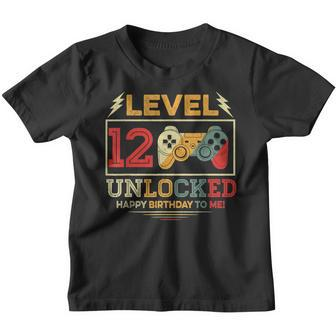 Level 12 Birthday Boy 12 Year Old Video Gamer Gaming Gift Youth T-shirt - Seseable