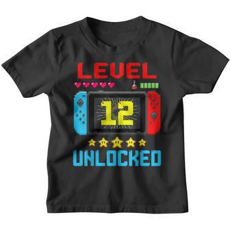 Level 12 Unlocked Gamer 12Th Birthday Gift Video Game Lovers Youth T-shirt - Thegiftio UK