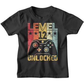 Level 12 Unlocked Video Gamer 12Th Birthday 12 Year Old Boys Youth T-shirt - Thegiftio UK