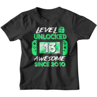 Level 13 Unlocked Awesome 2010 13Th Birthday Boy Video Gamer Youth T-shirt - Thegiftio UK