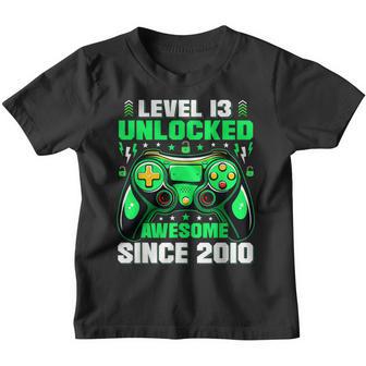 Level 13 Unlocked Awesome 2010 Birthday 13 Year Old Gift Boy V2 Youth T-shirt - Thegiftio UK