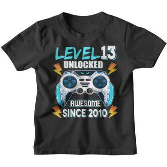Level 13 Unlocked Awesome 2010 Video Game 13Th Birthday Boy Youth T-shirt - Thegiftio UK