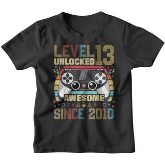 Level 13 Unlocked Awesome 2010 Video Game 13Th Birthday Boys V3 Youth T-shirt - Thegiftio UK