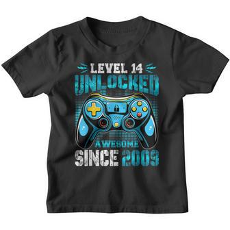 Level 14 Unlocked Awesome 2009 Video Game 14Th Birthday Gift V2 Youth T-shirt - Thegiftio UK