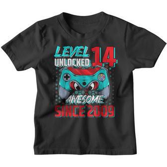 Level 14 Unlocked Awesome 2009 Video Game 14Th Birthday Gift Youth T-shirt - Thegiftio UK
