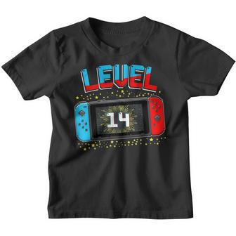 Level 14 Unlocked Gamer 14Th Birthday Gift Video Game Lovers Youth T-shirt - Thegiftio UK