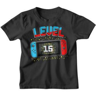Level 15 Unlocked Gamer 15Th Birthday Gift Video Game Lovers V2 Youth T-shirt - Thegiftio UK