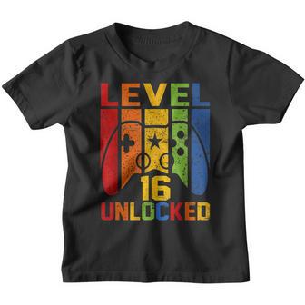 Level 16 Unlocked Video Gamer 16Th Birthday Gaming Youth T-shirt - Thegiftio UK